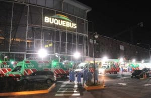 Le ambulanze al porto di Buenos Aires – Fonte: Clarin