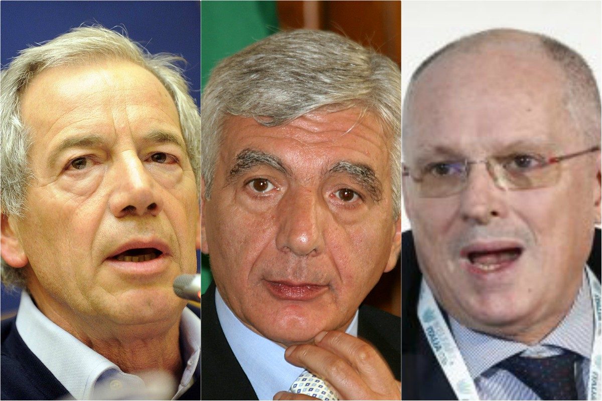 Da sinistra: Guido Bertolaso, Gianni De Gennaro, Walter Riccardi