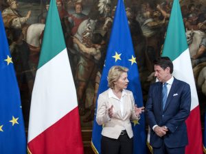 Giuseppe Conte incontra Ursula von der Leyen, agosto 2019.