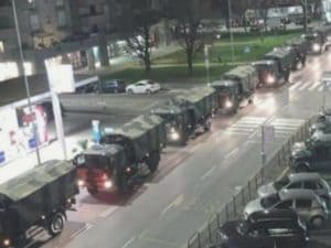 I militari in arrivo a Bergamo