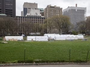 L’ospedale da campo a Central Park