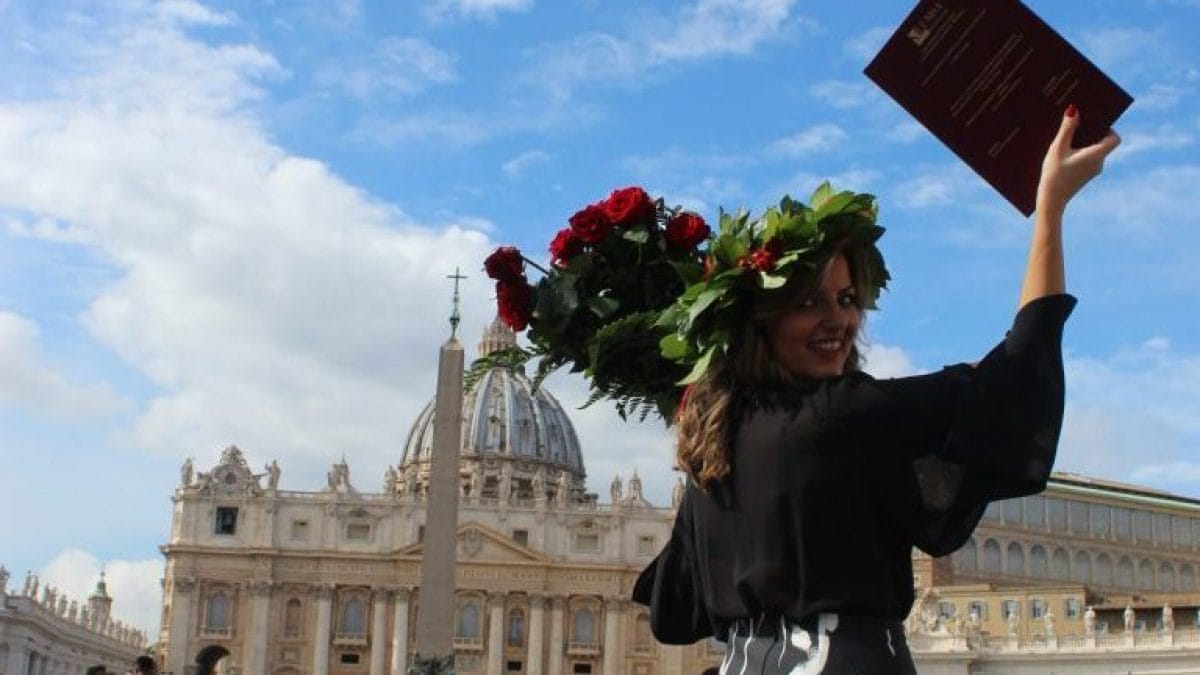 Veronica D’Ascenzo il giorno della sua laurea
