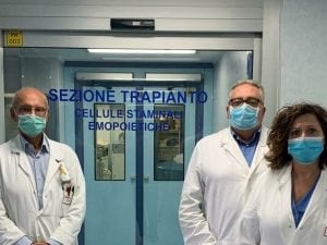 In foto da sx il dott. Santoro, il prof. Musto e la dott.ssa Carluccio.