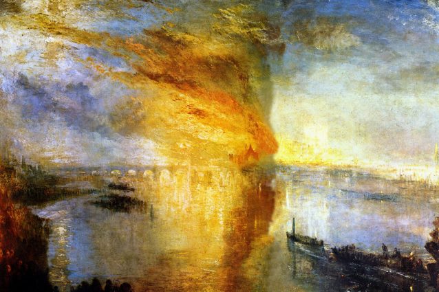L’incendio del Parlamento di Londra nel dipinto di William Turner