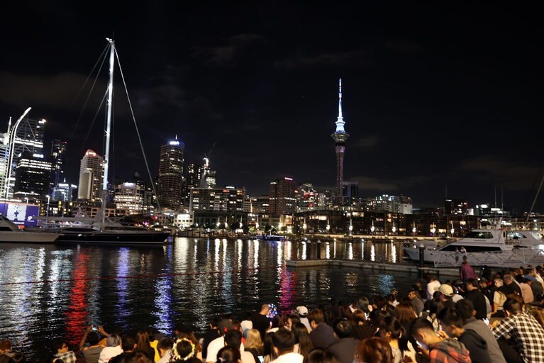 Festeggiamenti ad Auckland.