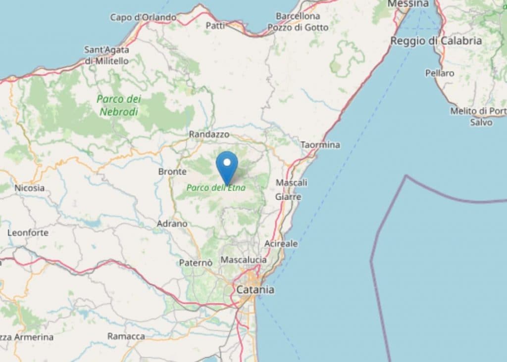 La mappa dell’Ingv del terremoto delle 18.47