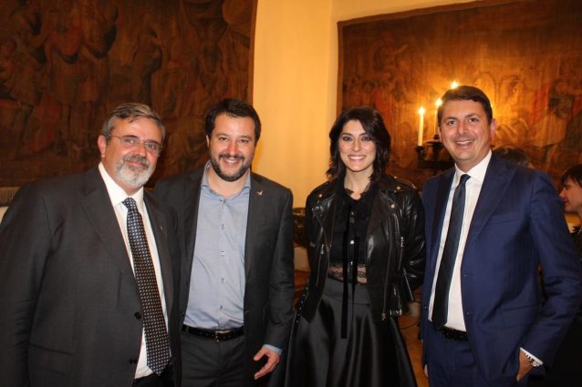 Salvini e Isoardi con il segretario Ugl Capone