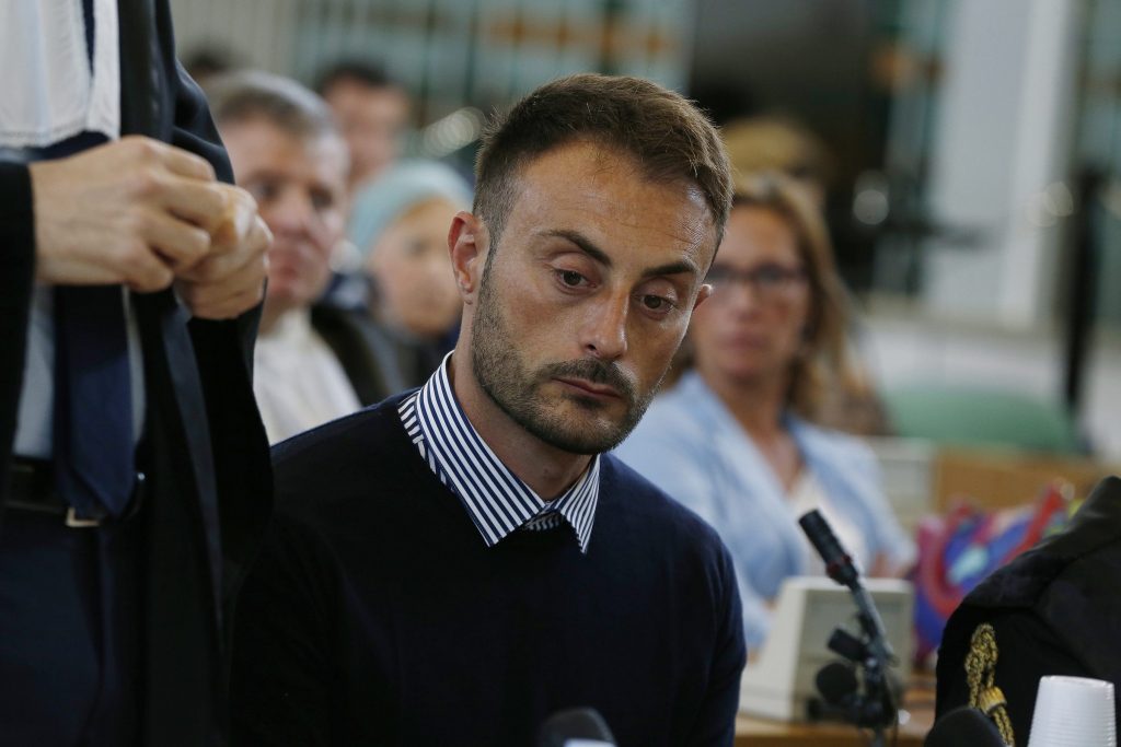 Francesco Tedesco durante il processo