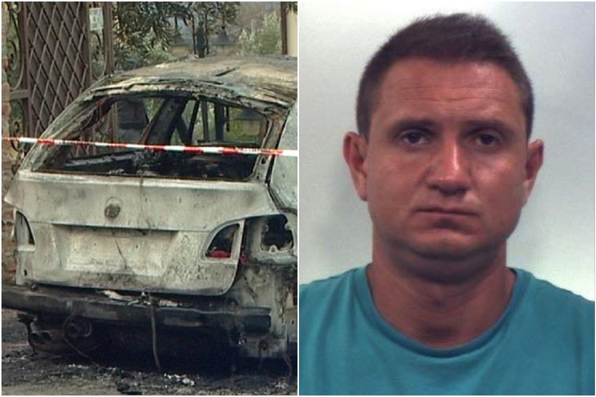 L’auto di Domenico Maria Gigliotti e il killer Marco Gallo