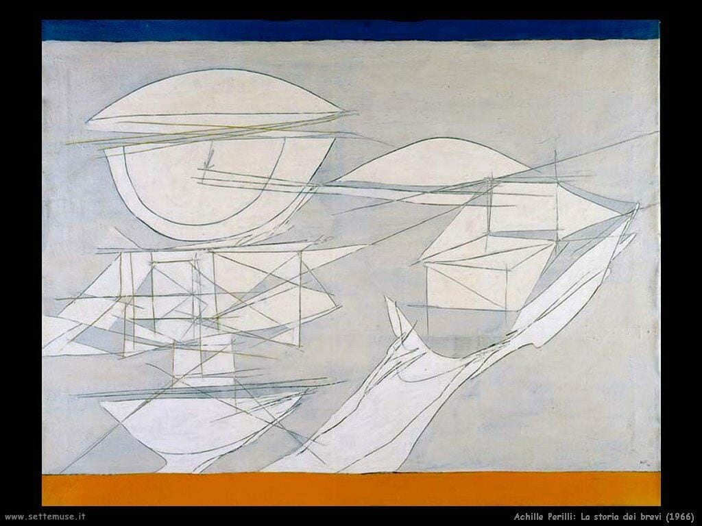 Achille Perilli, "La storia dei brevi", 1966