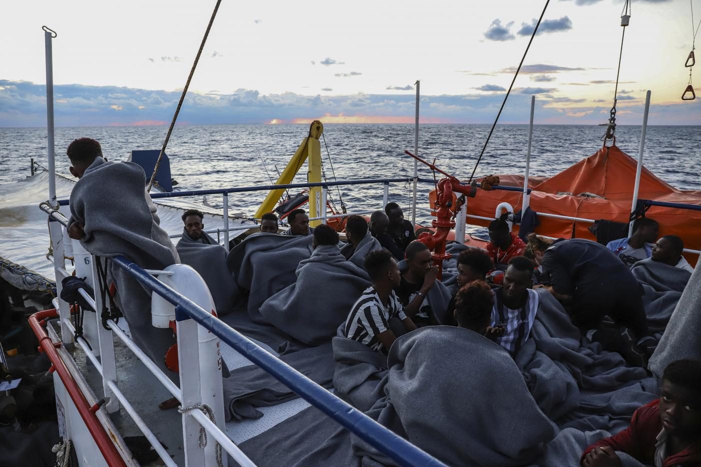 I naufraghi a bordo della Sea Watch