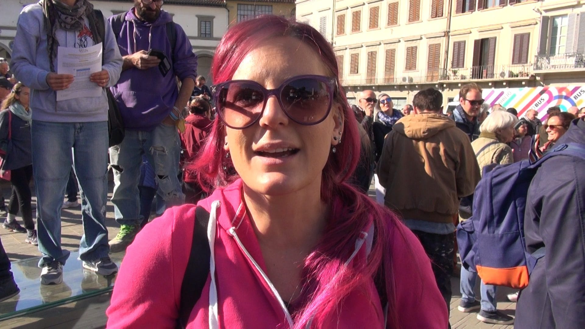 Manifestazione "No green pass" a Firenze