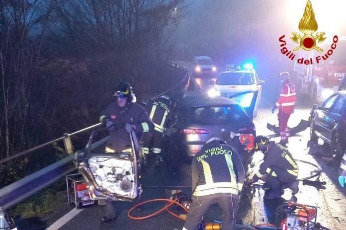 L’incidente e l’intervento dei vigili del fuoco