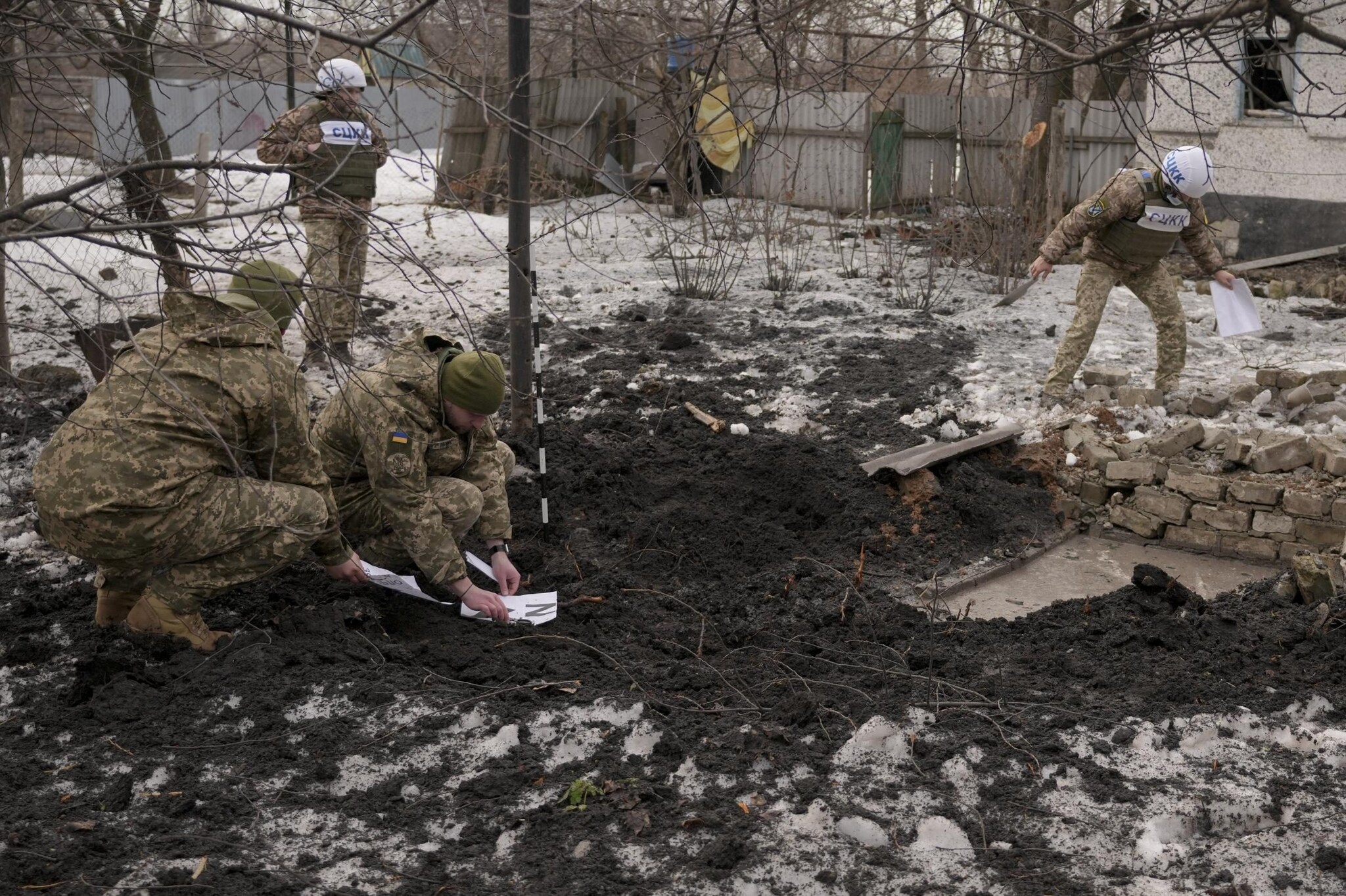 I danni dopo l’attacco nella regioni di Luhansk