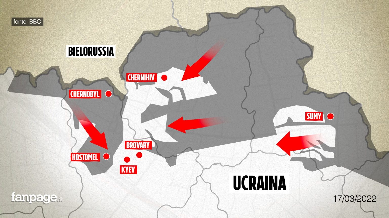 Ucraina 2022: mappe e riassunto della guerra
