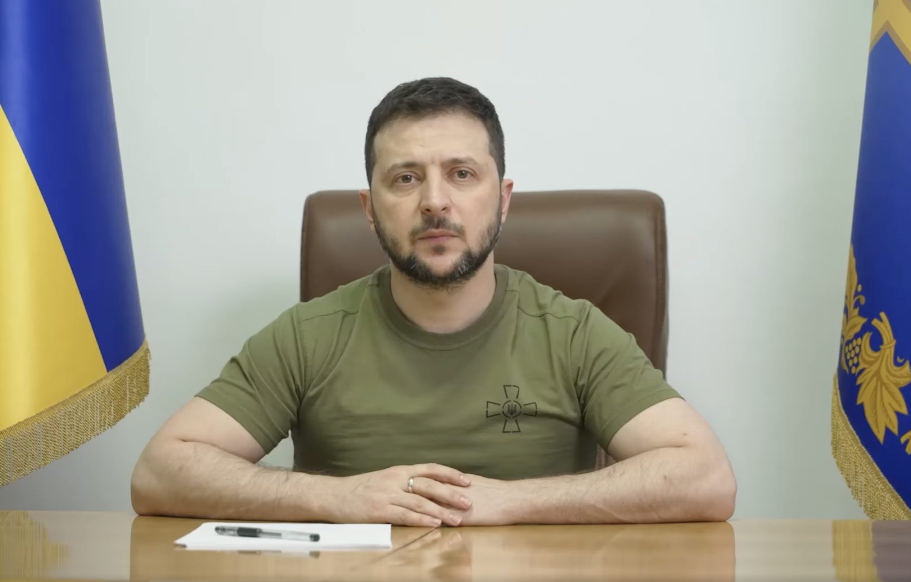 Il presidente ucraino Zelensky nel suo messaggio quotidiano