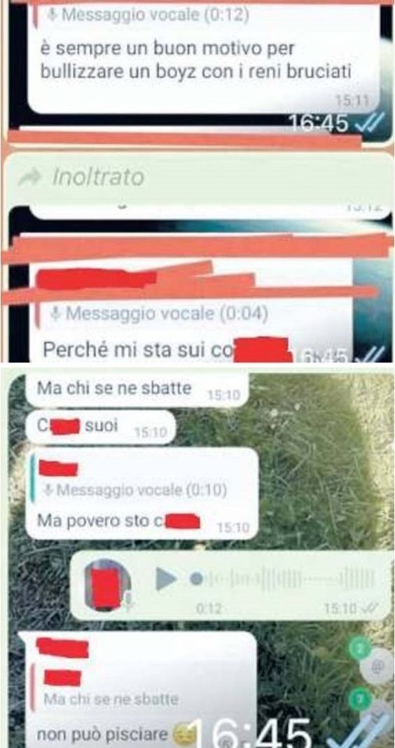 Bullismo, ragazzo insultato perché malato su Whatsapp dai compagni di  classe. Choc a scuola, e nessuna