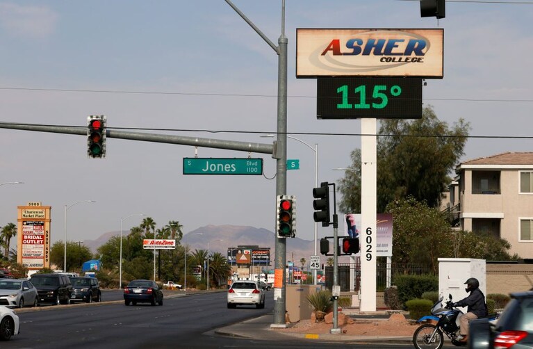 Caldo record a Las Vegas (Nevada).