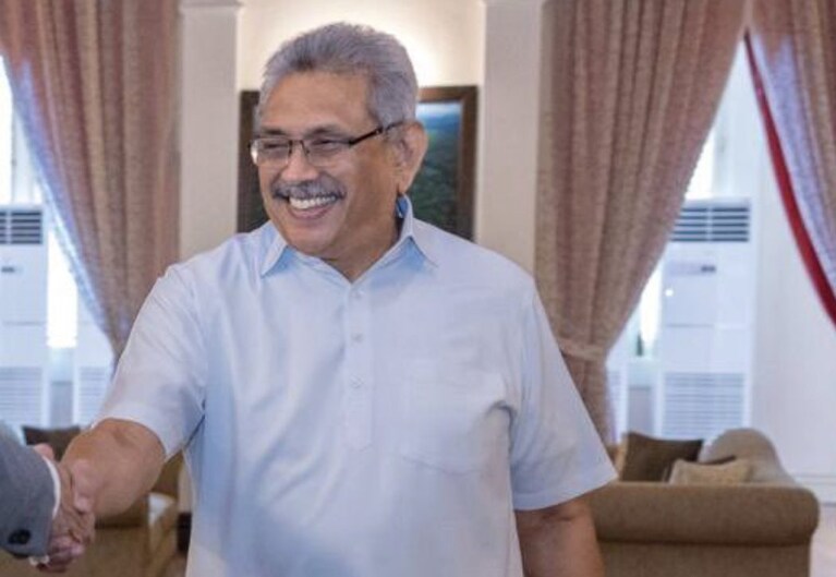 L'ex presidente Gotabaya Rajapaksa