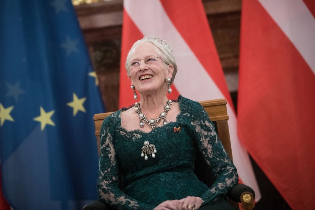 La regina di Danimarca Margherita II (Getty).