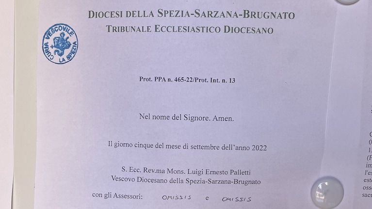 Il decreto che sospende Don Giulio