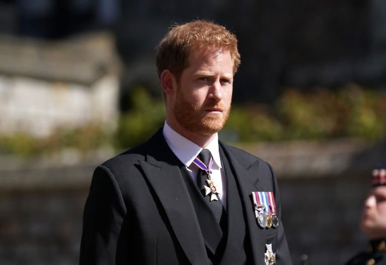 Principe Harry al funerale del Principe Filippo nel 2021 (Getty Images)