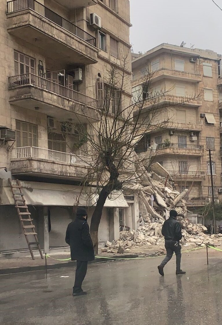 Foto del team WeWorld ad Aleppo.