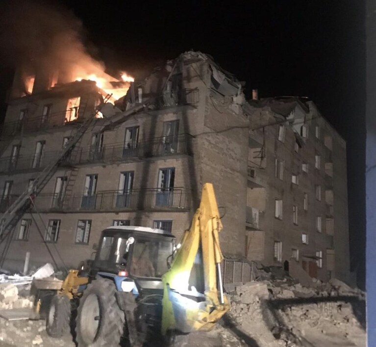 Drone su regione Kiev (Immagine da Twitter).