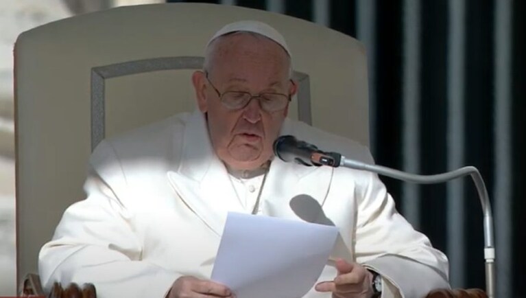 L'ultima apparizione di Papa Francesco all'udienza di oggi.