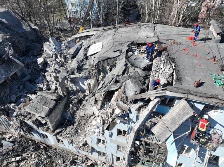 Attacco a Zaporizhzhia (immagine da Twitter).