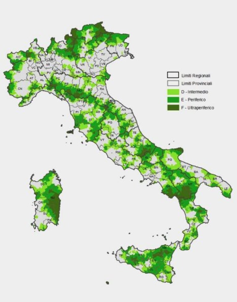 mappa realizzata da Istat