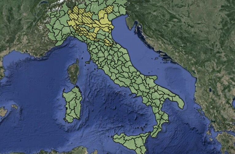 Le allerte meteo di mercoledì 6 marzo.