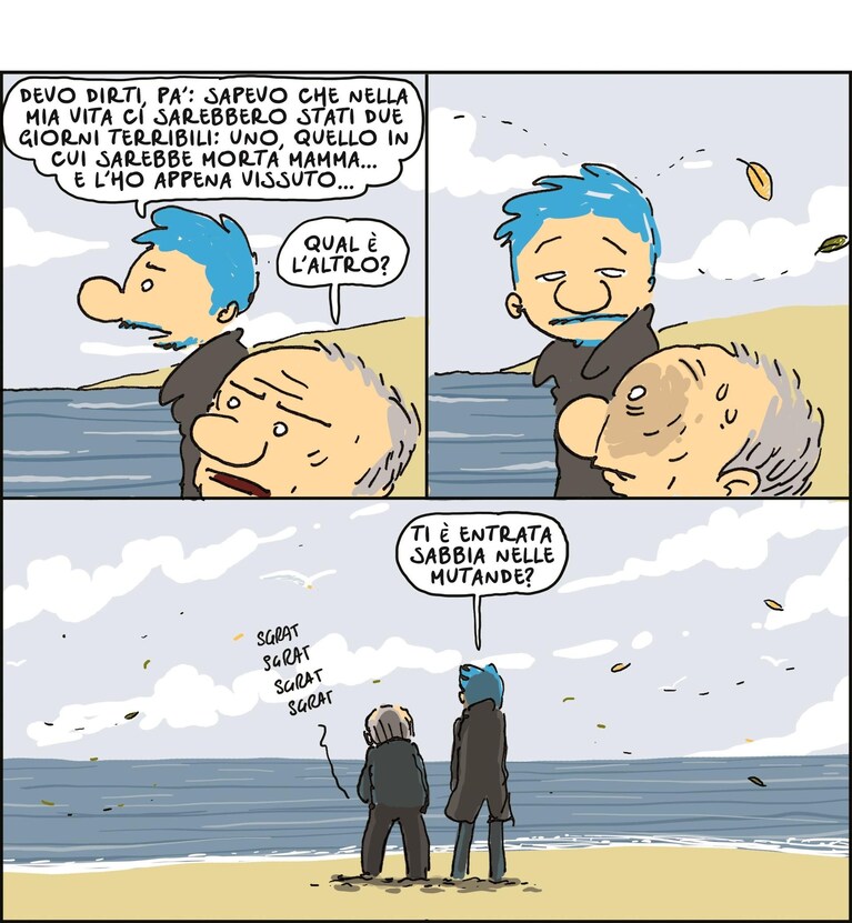 Una pagina del libro "Cenere" di Natangelo / Rizzoli