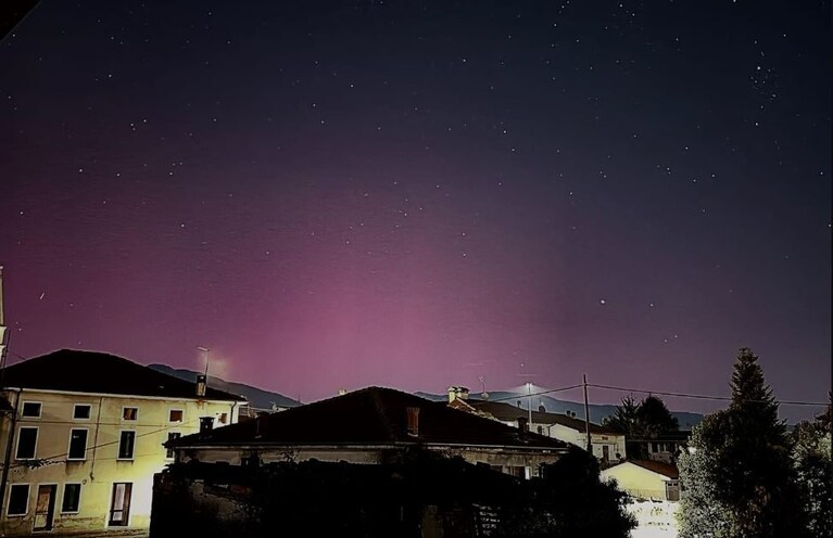 L'aurora boreale vista dall'Italia