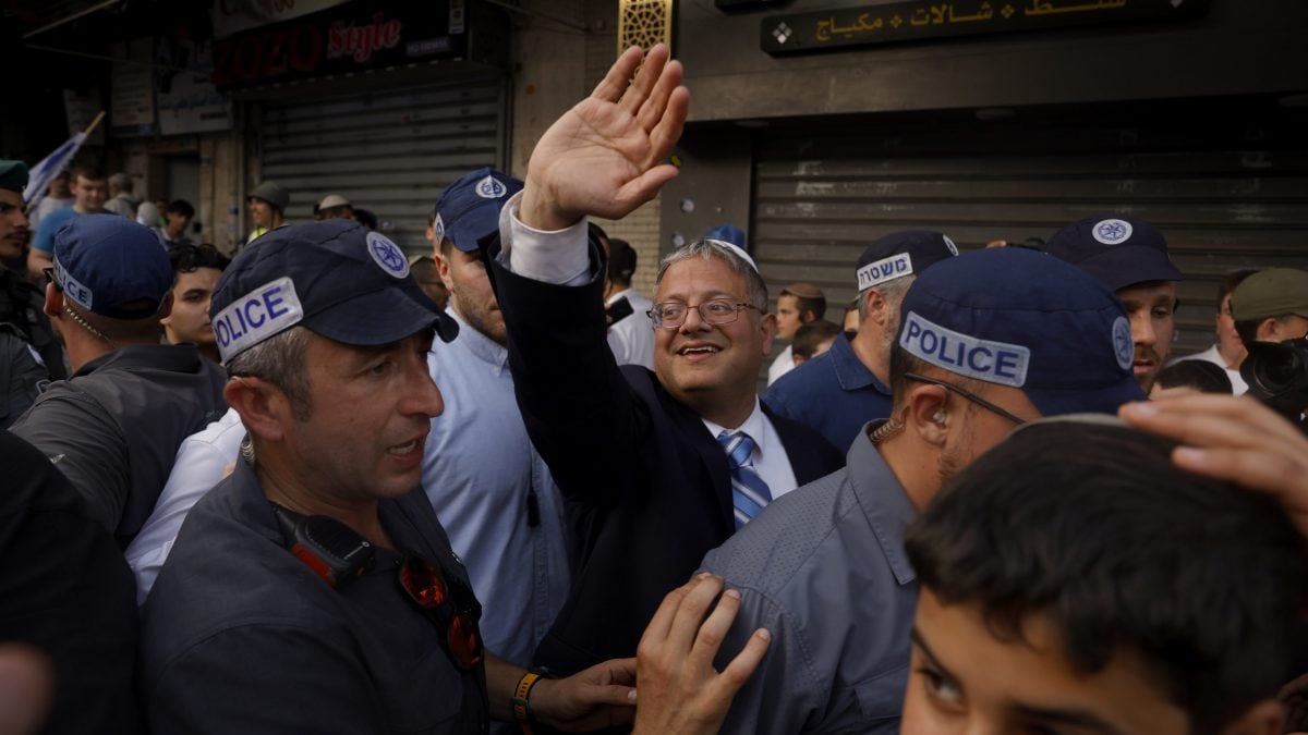 Itamar Ben–Gvir nella Città Vecchia di Gerusalemme