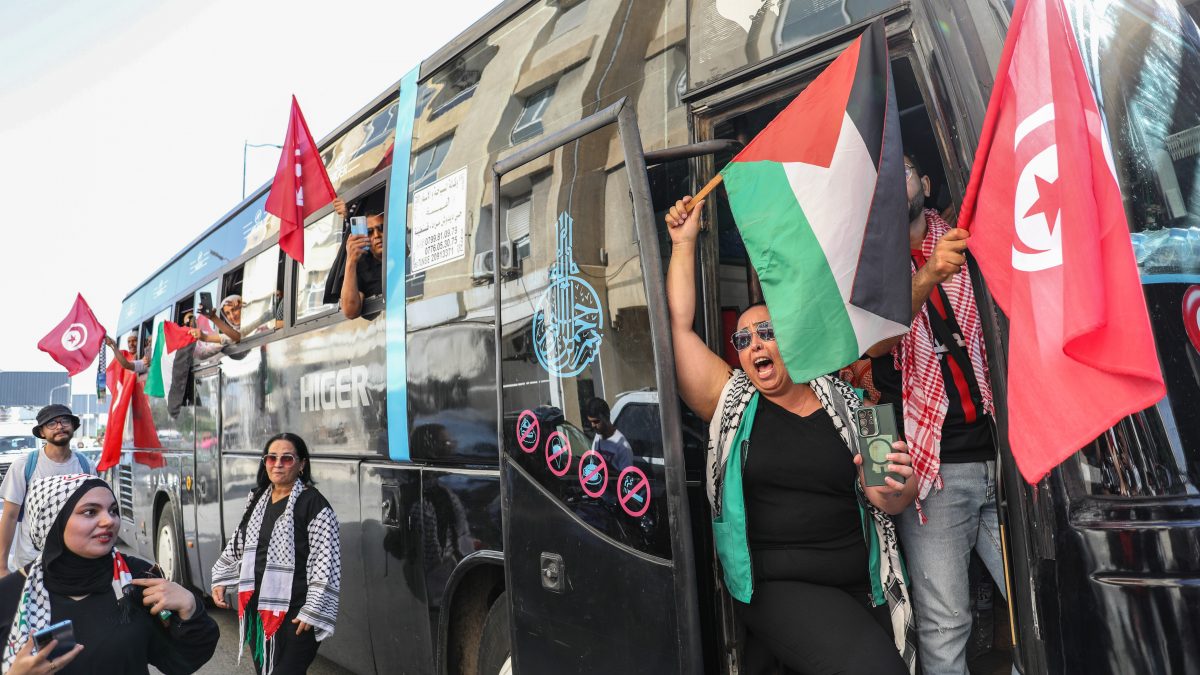 Il convoglio tunisino della Marcia globale per Gaza
