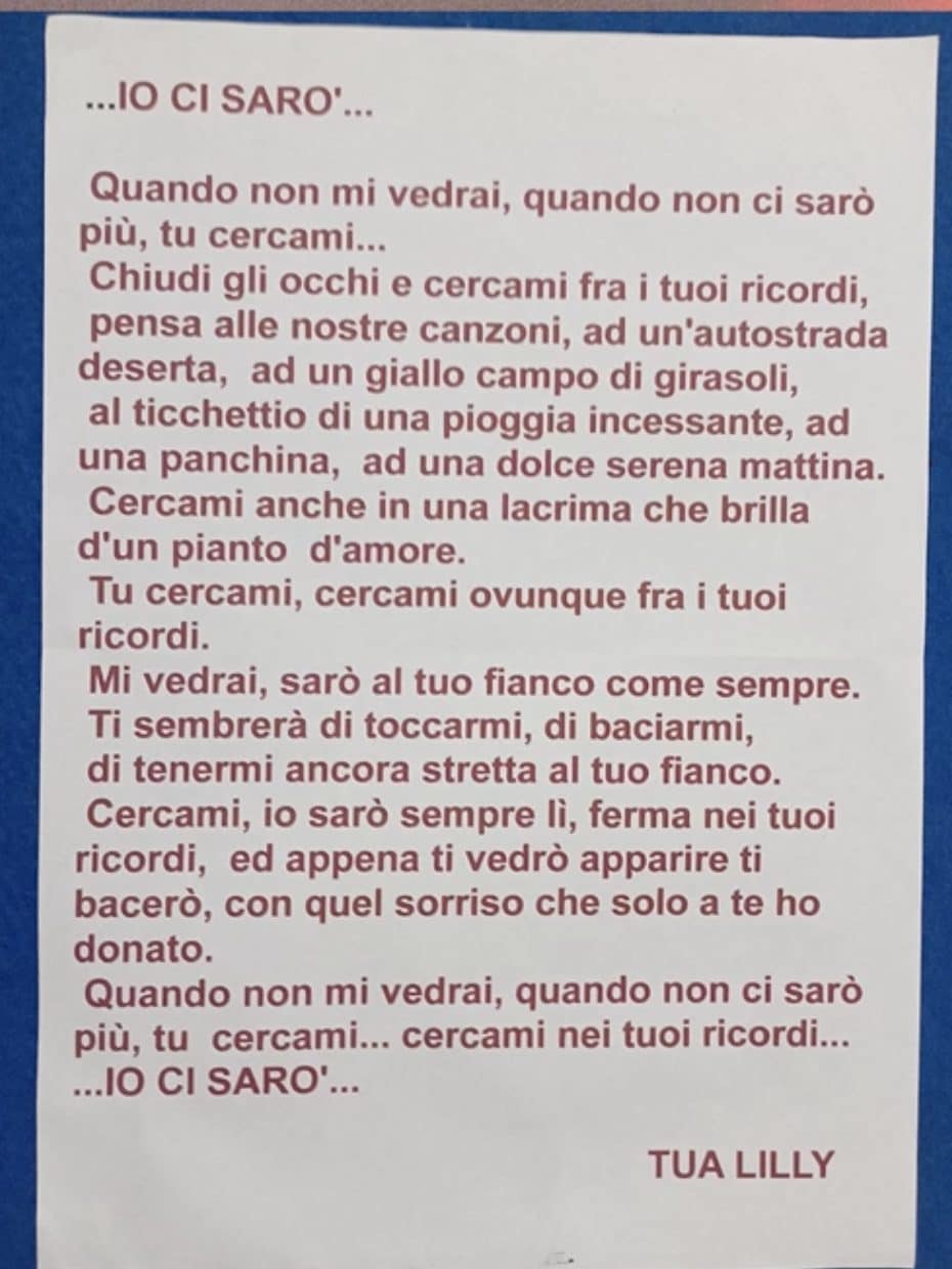 la lettera di Liliana Resinovich