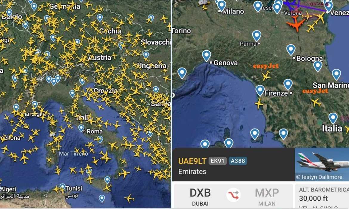 Blackout radar blocca i cieli del Nord Italia: traffico aereo paralizzato e voli cancellati