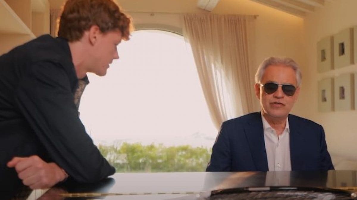 Jannik Sinner e Andrea Bocelli
