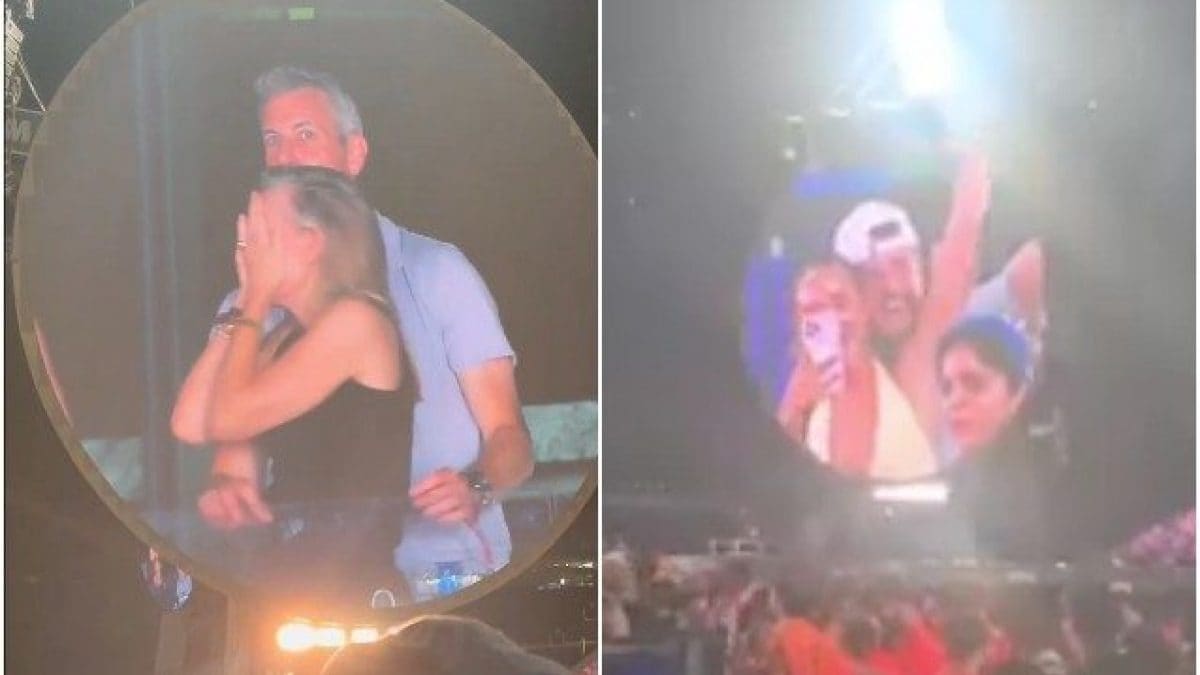 Le due coppie inquadrate dalla KissCam al concerto dei Coldplay