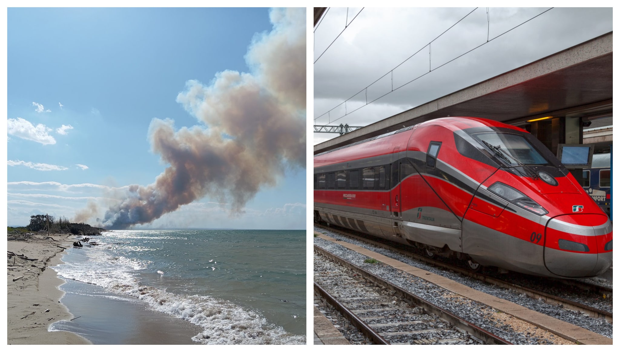 Maxi incendio vicino a Statale 16 di Chieuti: treni in tilt, sospesa circolazione sulla linea Pescara-Foggia