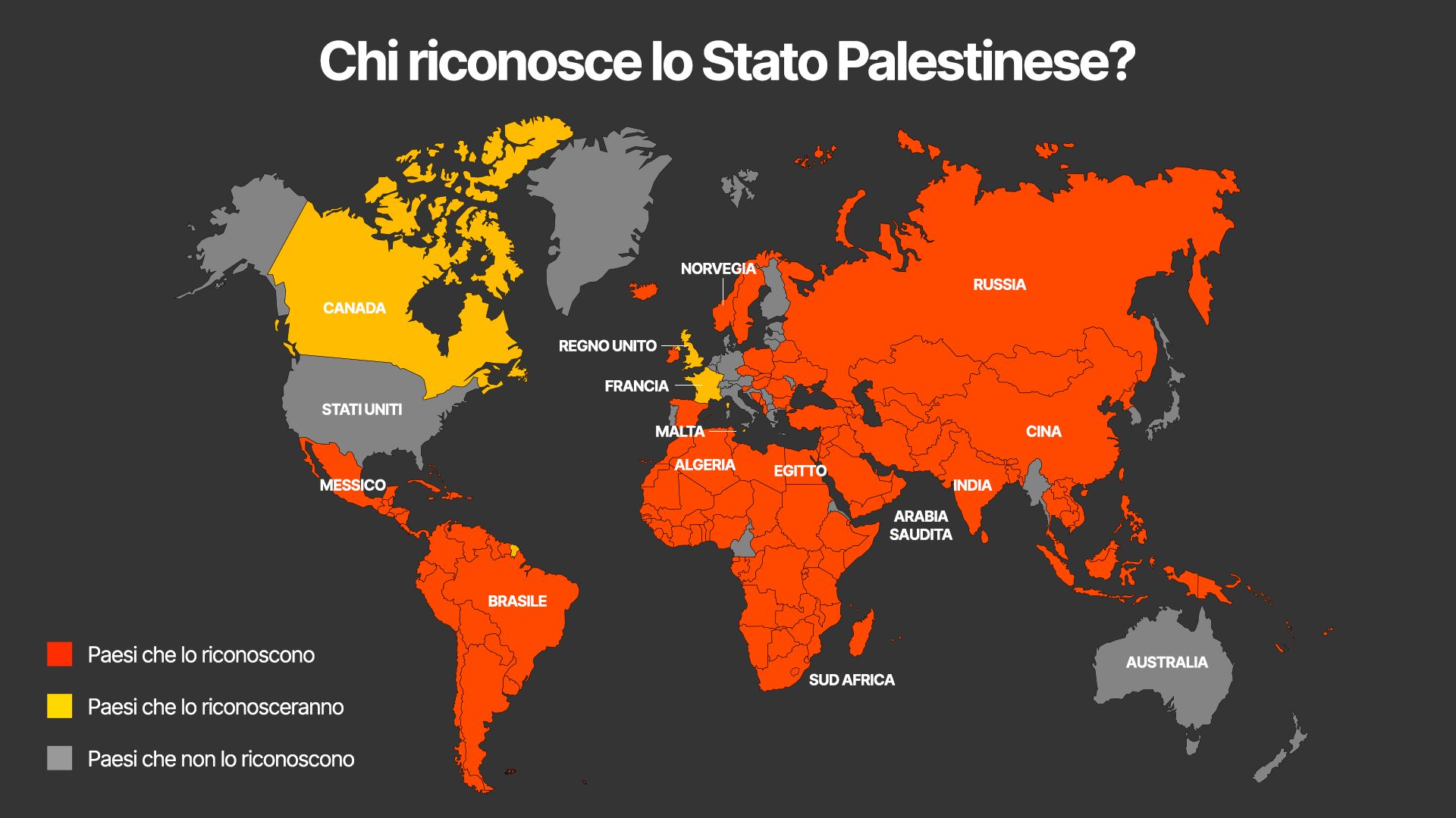 Chi riconosce lo Stato Palestinese, chi no e perché occorre prima fermare il colonialismo di Israele