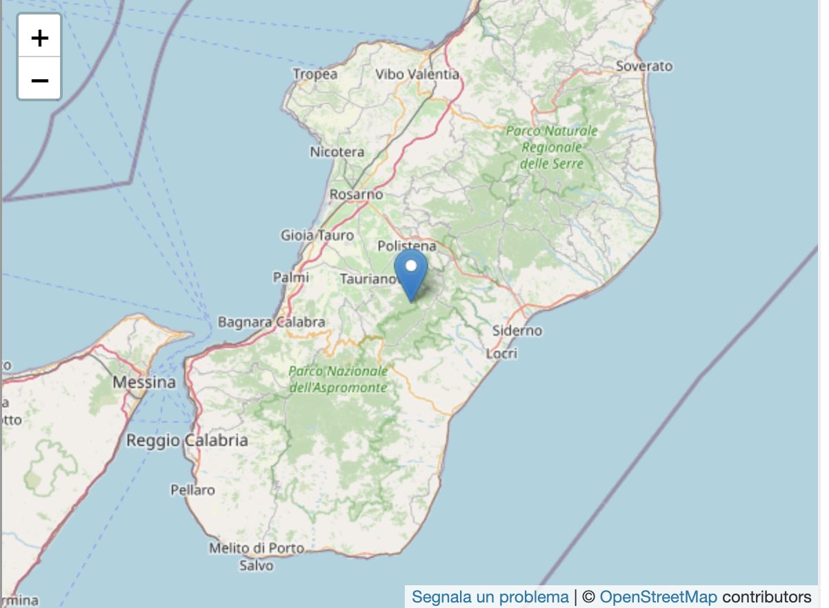 Terremoto oggi a Reggio Calabria, scossa di magnitudo 3.3 a Molochio, avvertita a Varapodio e Taurianova