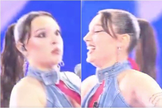 Lo spavento di Sarah Toscano durate Battiti Live: esibizione interrotta per il fumo poi le risate