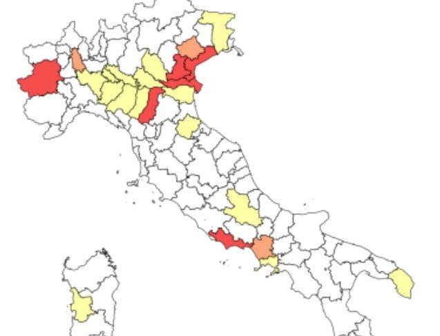 West Nile in Italia, la mappa dei contagi: l'elenco delle province più colpite