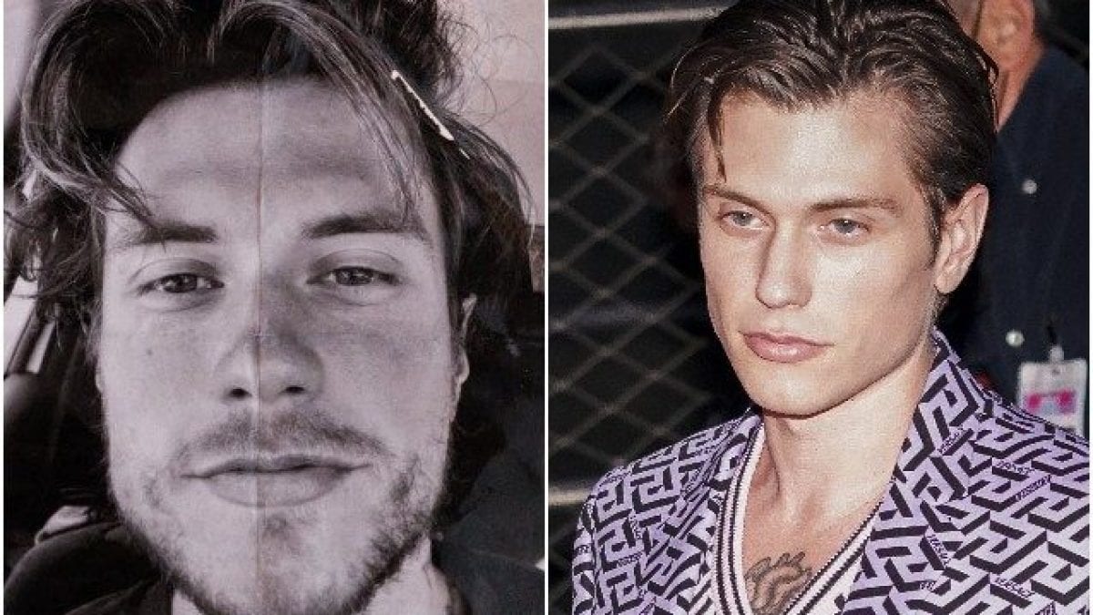 Benjamin Mascolo oggi (Instagram) e 4 anni fa (Getty)
