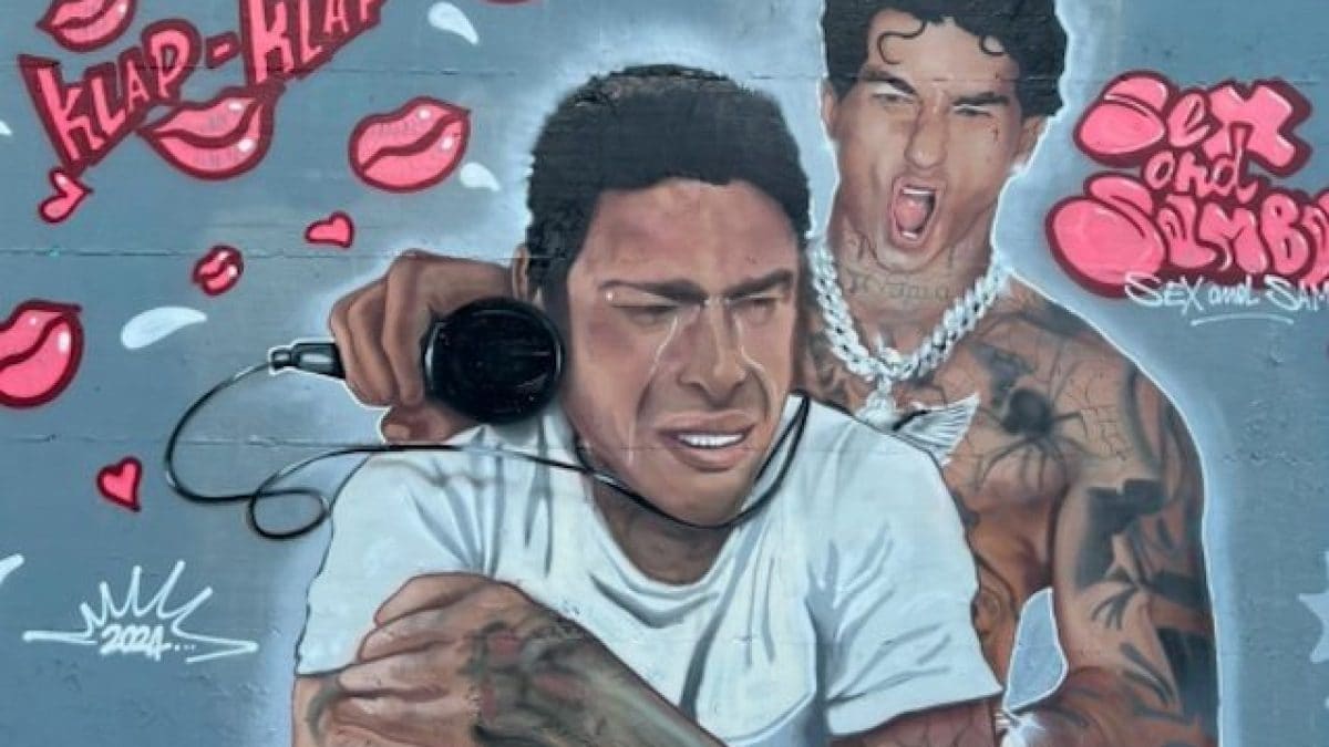 Il murales di Tony Effe e Fedez