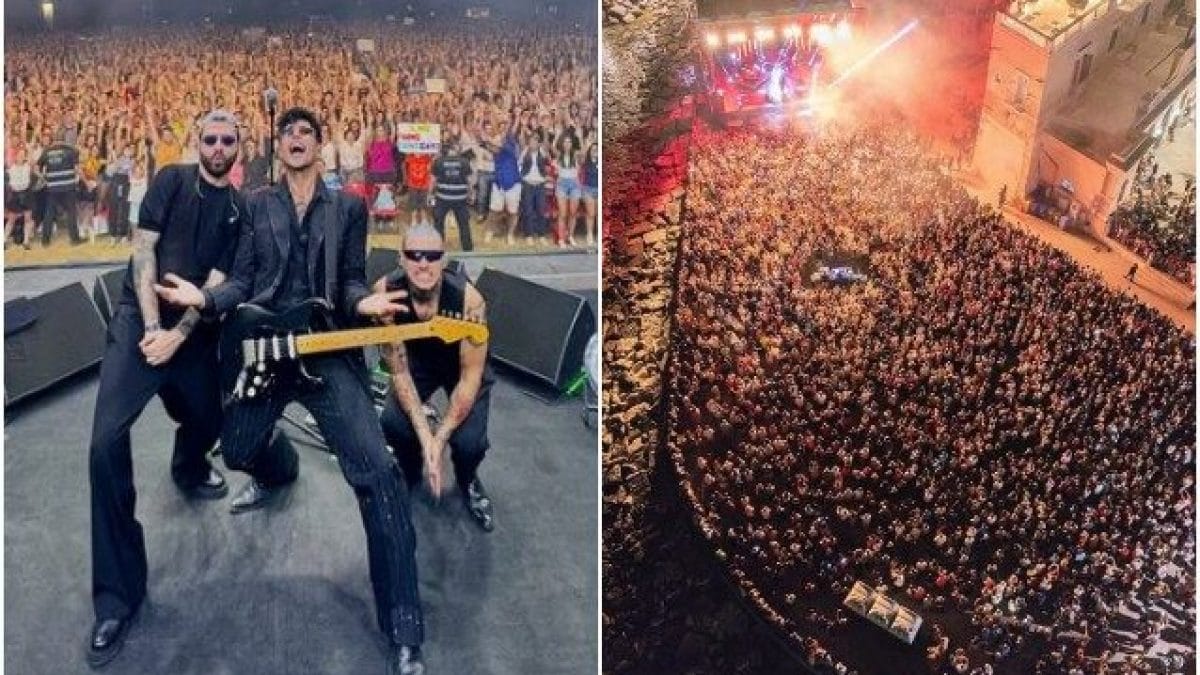 I The Kolors e il pubblico durante il tour estivo