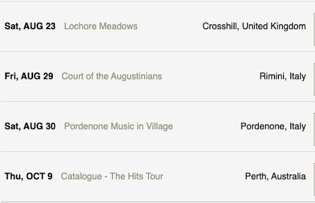 Le date di Midge Ure confermate in Italia