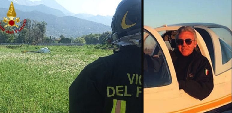 Precipita ultraleggero in Versilia, salvo per miracolo il fondatore di Liu Jo Vannis Marchi: ferito il pilota